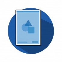 graph on dark blue icon