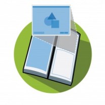 graph in book green icon 2