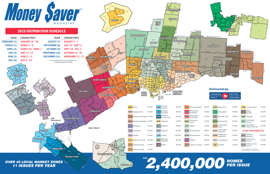 money saver magazine distribution schedule 2015